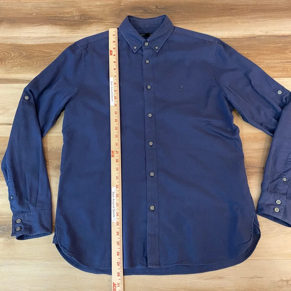 John Varvatos U.S.A.‎ Roll Tab Long Sleeve Button Down Shirt Mens Medium